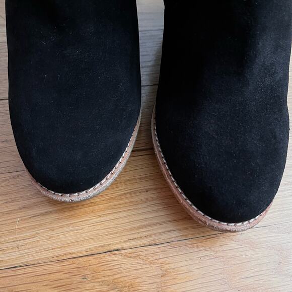 Joie Suede Sherpa-Lined Knee High Wedge Boots - Size 37 (ESTIMATED) - Picture 9 of 10